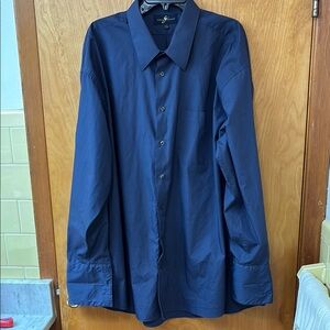 Giorgio Brutini Navy Blue Button-Up Shirt size 3xlt